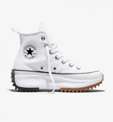 RUN STAR HIKE 白色高帮帆布鞋
