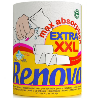 Renova Extra XXL 2层白色厨房纸巾