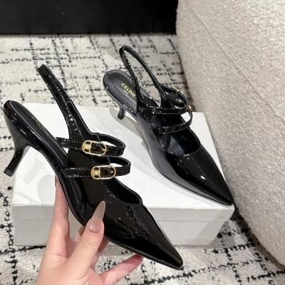 CELINE Judy 双带牛皮玛丽珍露跟鞋