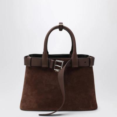 Buckle 中号包 可可色 麂皮