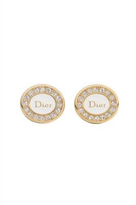 Dior Logo 水晶耳钉