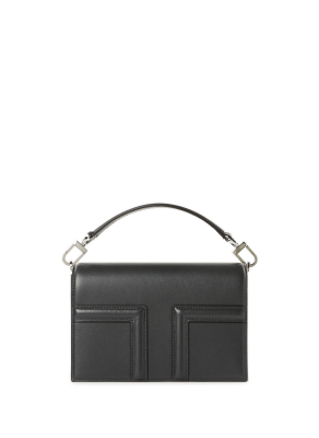 TOTEME T-Flap 皮革手袋 灰色