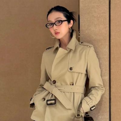 Burberry 腰带棉质风衣 中性色