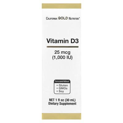 加州黄金维生素D3 25µg 30ml