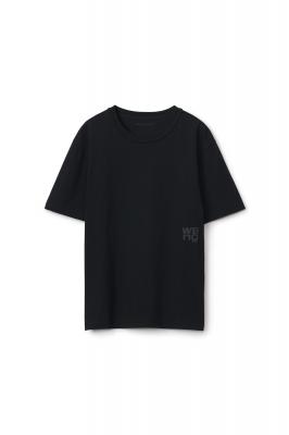 alexanderwang 棉质PUFF LOGO T恤 黑色