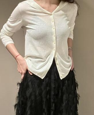 棉丝混纺针织衬衫