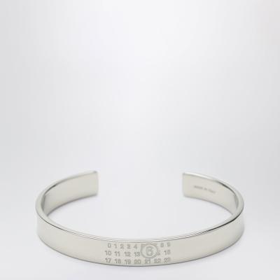 MM6 Numeric Logo 银色金属手镯