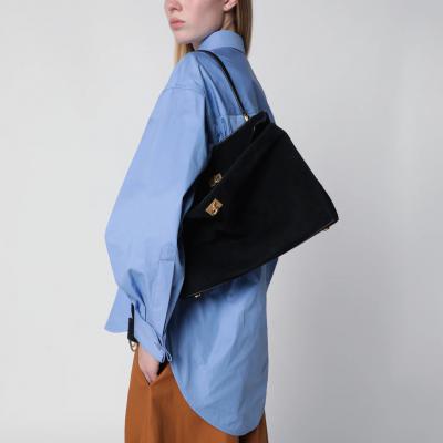 Rodeo 中号 麂皮小牛皮包 黑色