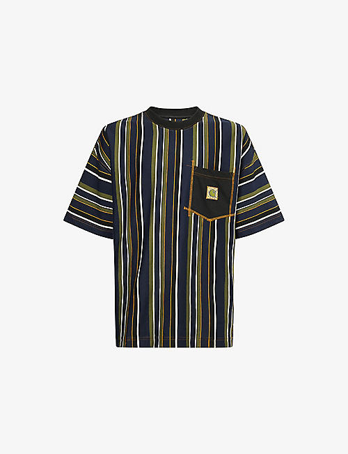 Carhartt WIP x Nicholas Daley 条纹棉质T恤