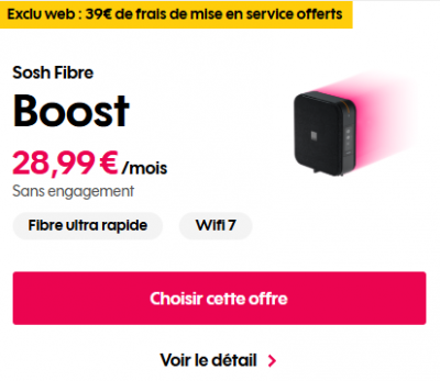 🔥 Sosh Boost 光纤宽带 · 28.99€/月