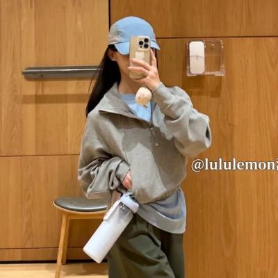 lululemon Scuba 卫衣半拉链 华夫格针织
