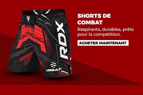 RDX MMA 训练短裤（红色，IMMAF认证）