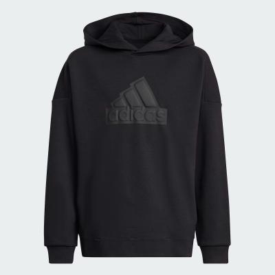 浮雕logo连帽卫衣