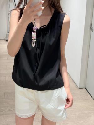 抽绳领背心