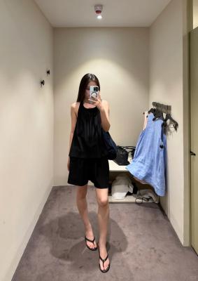 DE 露背挂脖上衣 黑色
