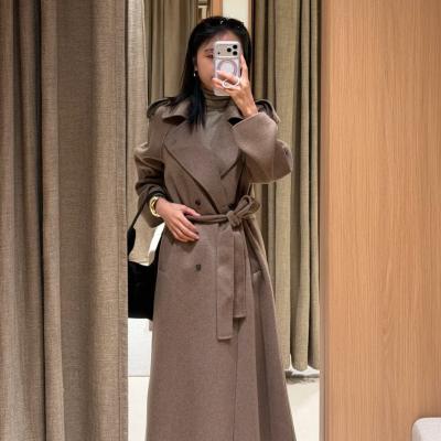 Massimo Dutti 羊毛混纺长款风衣 