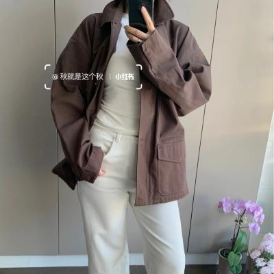 Massimo Dutti 蜡感格纹内衬夹克 橄榄绿