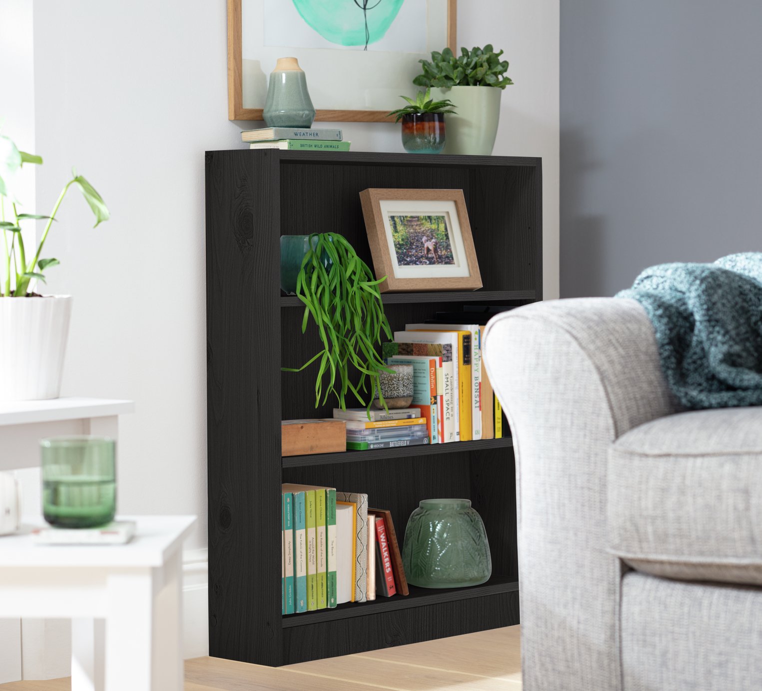 Argos Home Apley Short Bookcase - Black