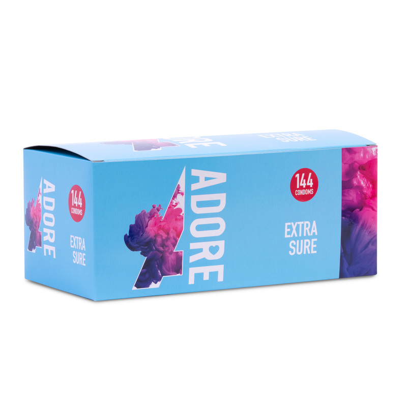 Adore Extra Sure高安全系数安全套 144只家庭装
