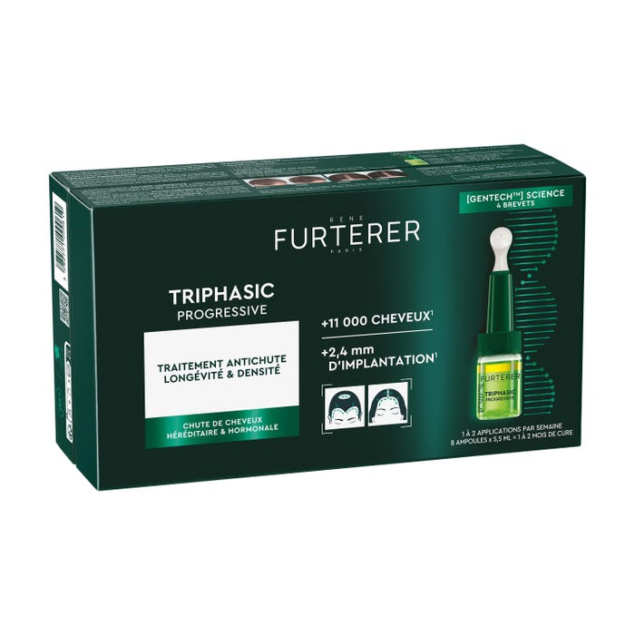 René Furterer TRIPHASIC PROGRESSIVE防脱安瓶,8支×5.5ml