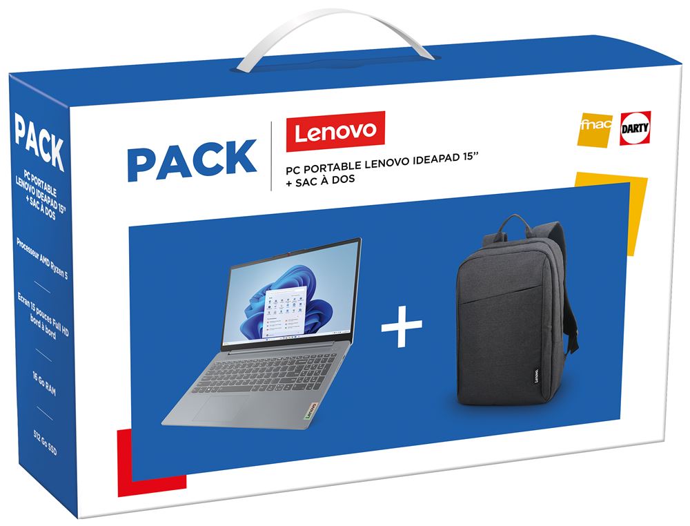 Lenovo IdeaPad Slim 3 15AMN8 手提电脑套装(含背包)