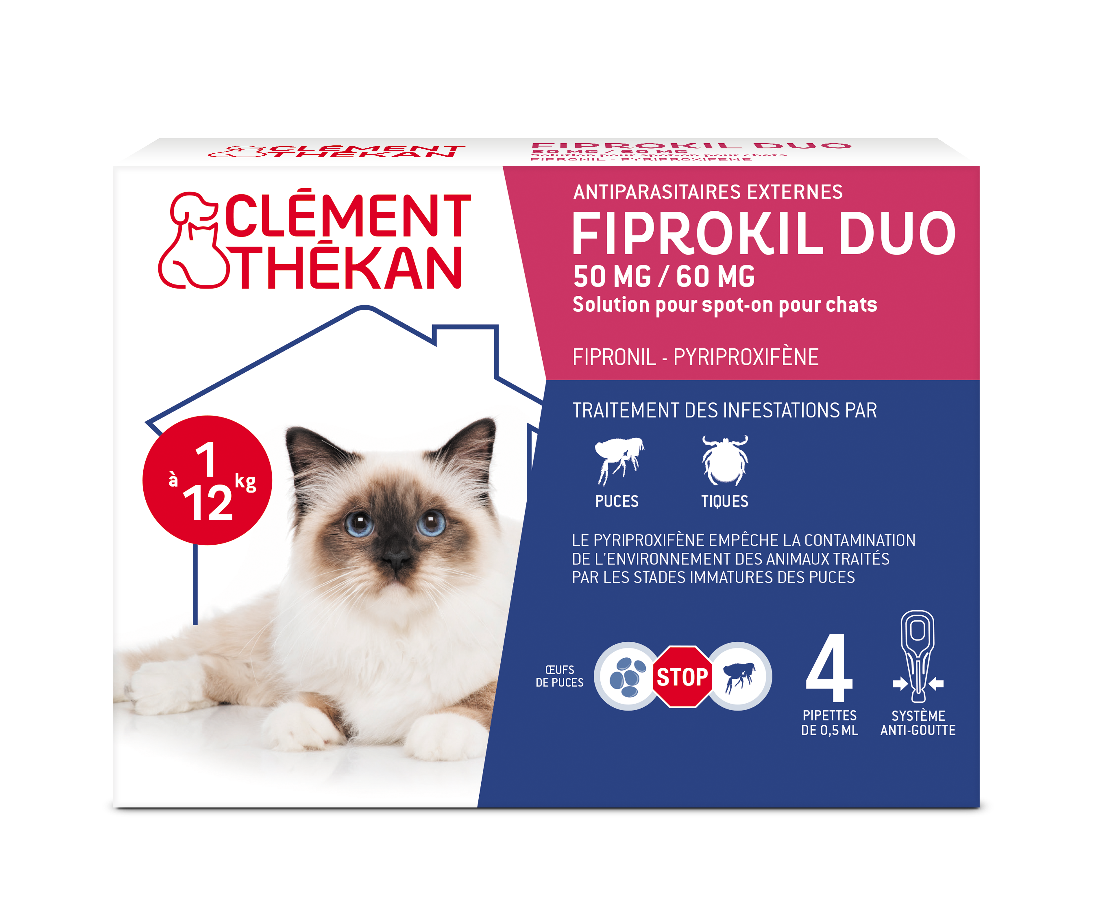 Fiprokil Duo 猫用滴剂 1-6kg 4支