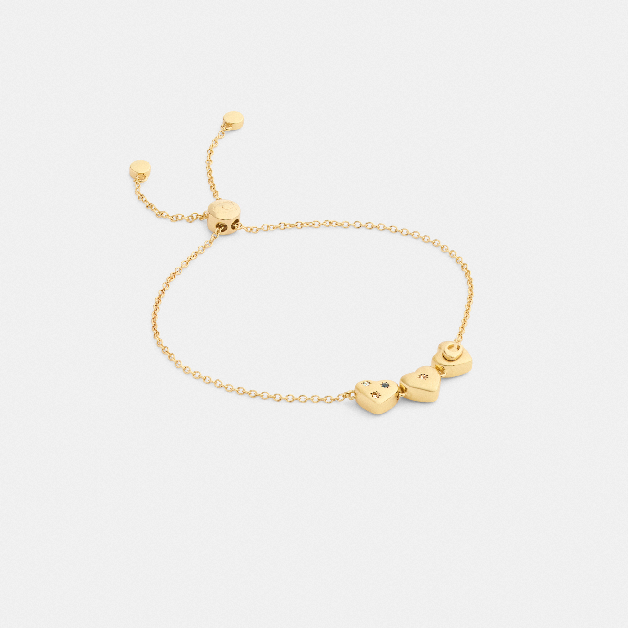 Coach Heart Cluster Slider Bracelet