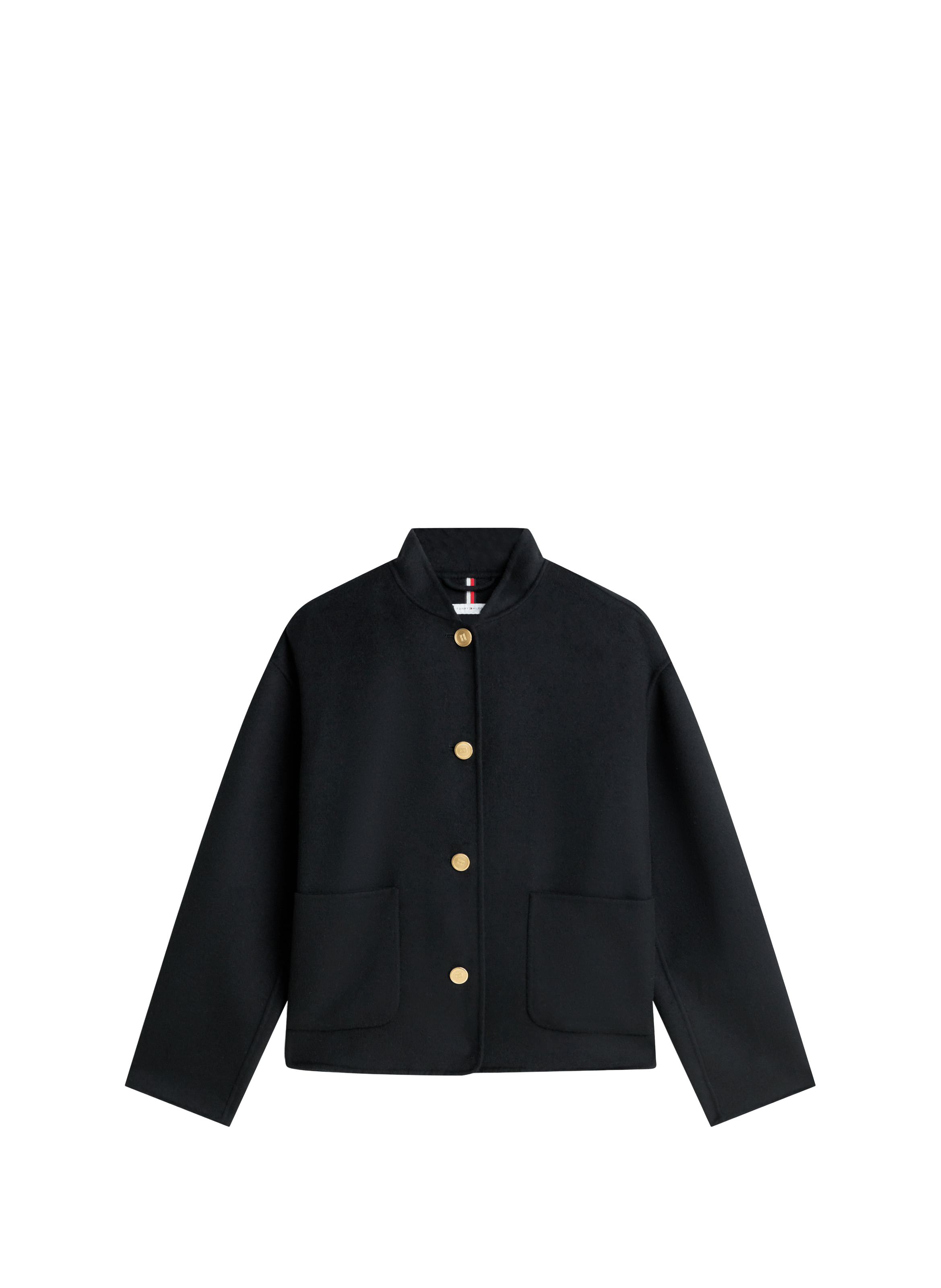 Tommy Hilfiger 高领羊毛混纺短外套