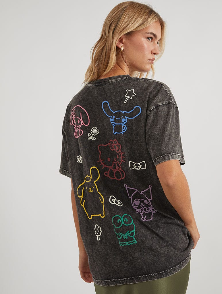 Hello Kitty Friends Outline T-Shirt