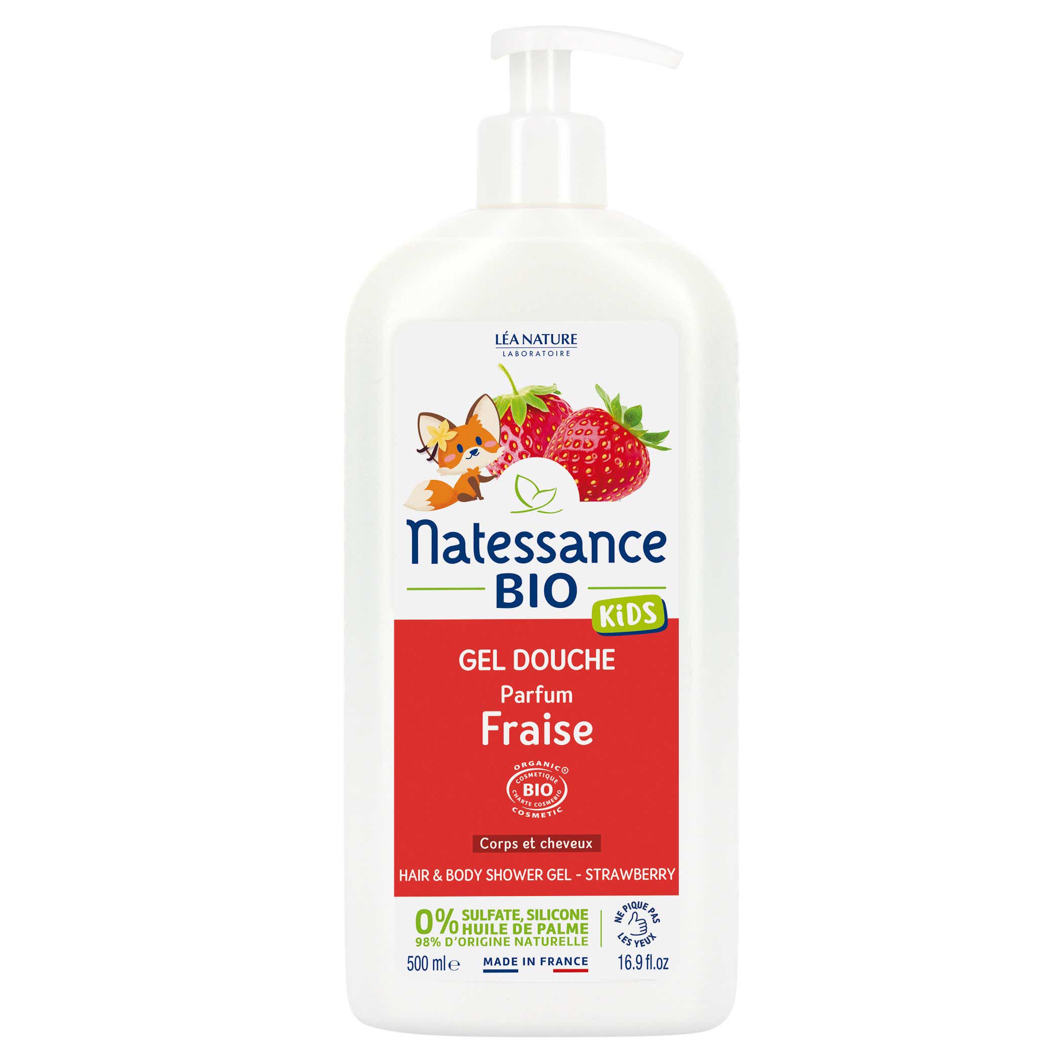 Natessance Kids 有机草莓沐浴露 500ml