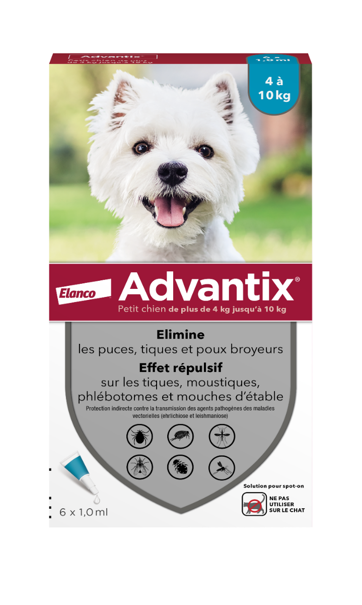 ADVANTIX 小型犬体外驱虫滴剂 6支