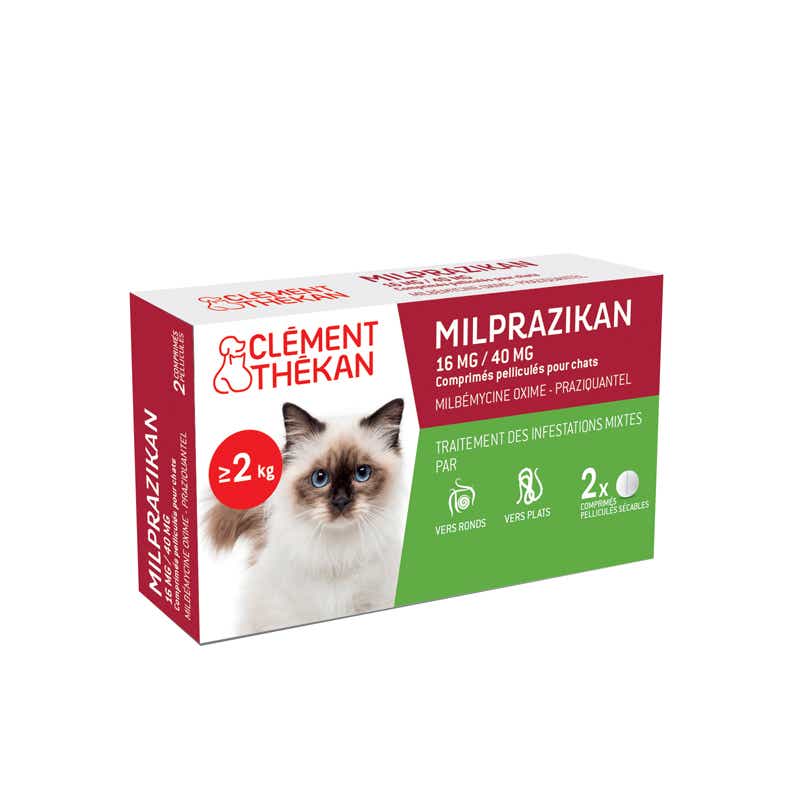 Milprazikan 16mg/40mg 猫用驱虫片 2片