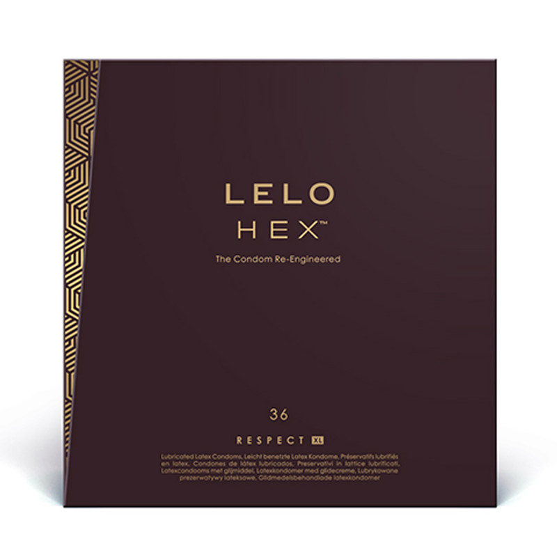 LELO HEX 蜂窝纹理大码安全套 36只装