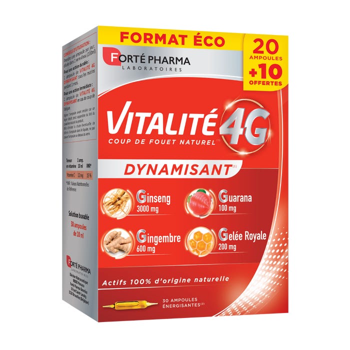 Forte Pharma Vitalité 4G 活力口服液，30支