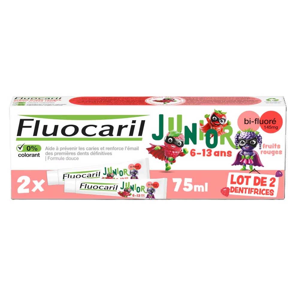 Fluocaril Junior 含氟牙膏 红果味 6-12岁 2×75ml