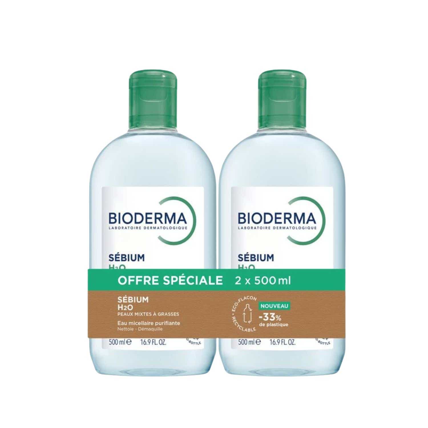 Bioderma Sébium H2O 控油卸妆水 2×500ml