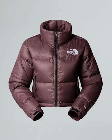 Nuptse 女士短款夹克 暗红
