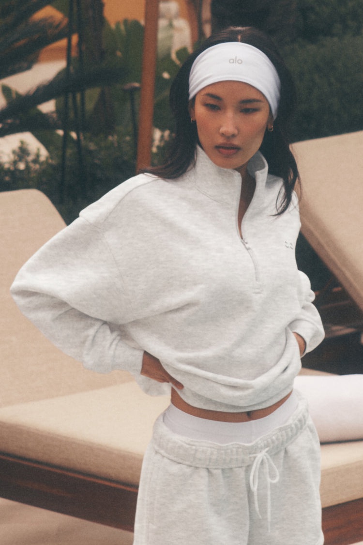 Accolade 1/4 Zip 套头衫 白色混纺