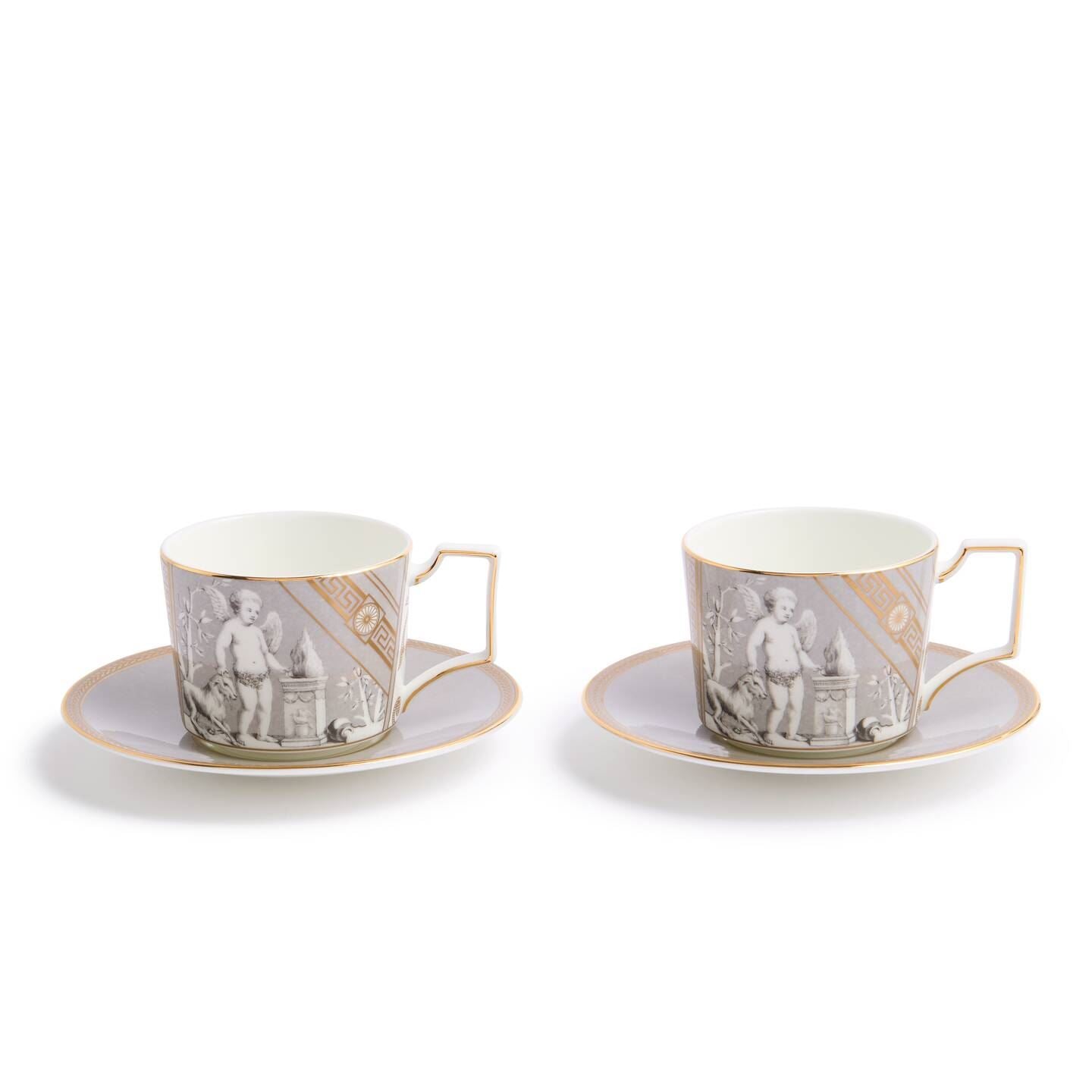 Wedgwood Renaissance 灰调茶杯碟套装(2套)