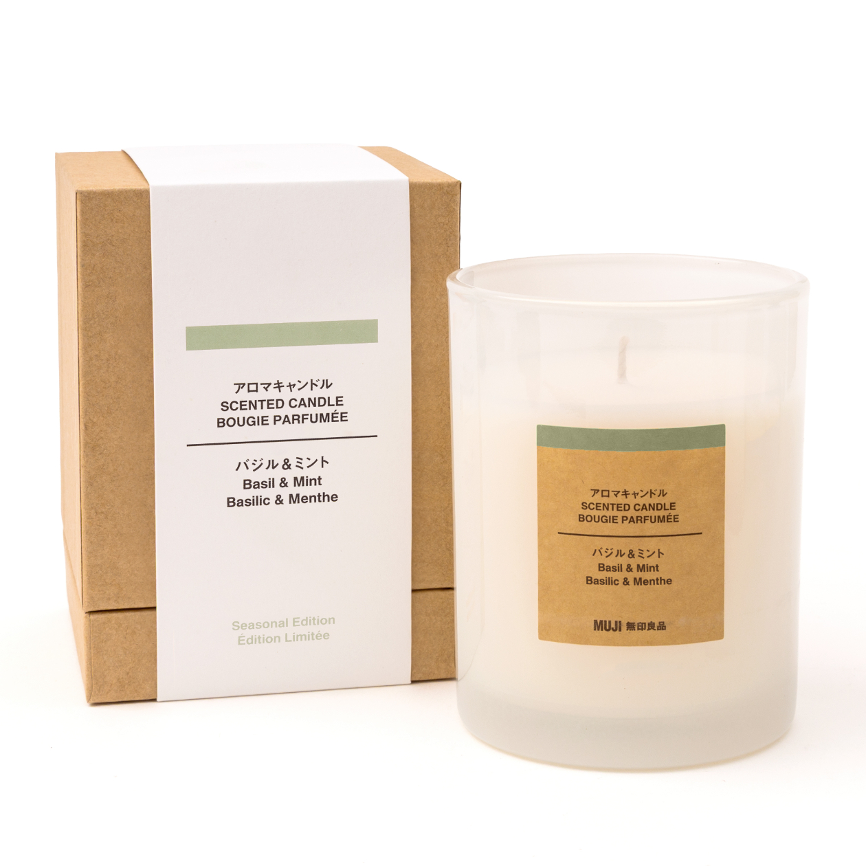 MUJI 香薰蜡烛 罗勒薄荷味·单芯