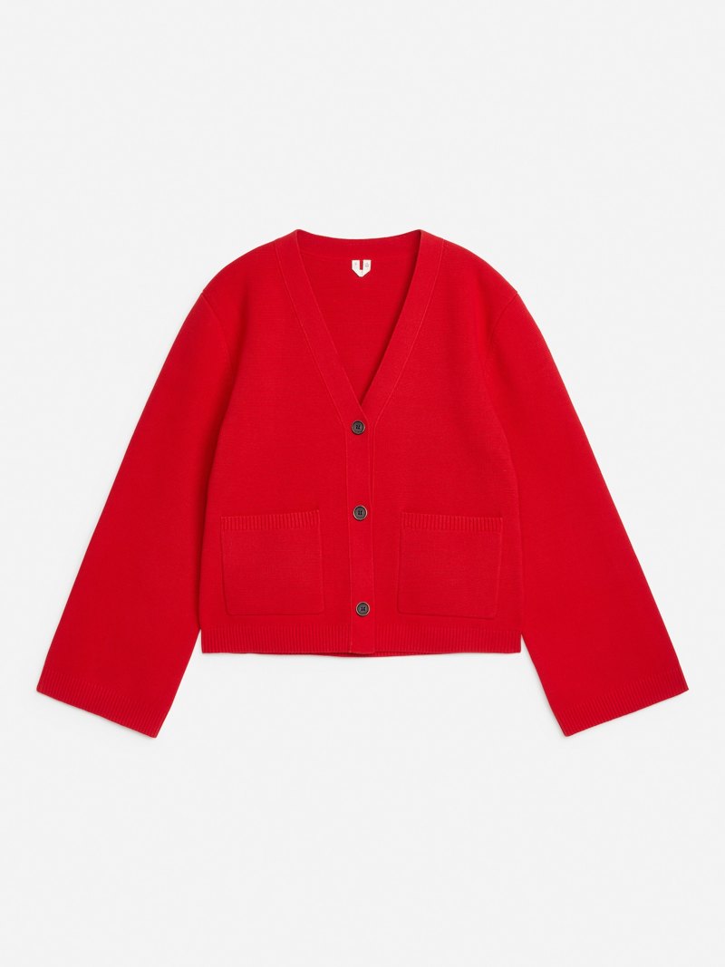 米兰针纯棉开衫 红色