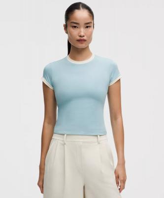 Lululemon Courtside 有机棉拼接婴儿T恤