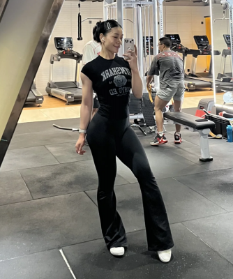 Gymshark Luxe 喇叭瑜伽裤 黑色
