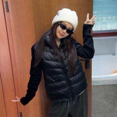 Moncler 双材质拉链夹克 黑色