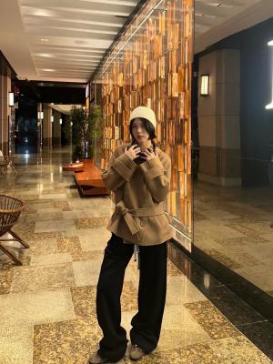S MAX MARA Louise 纯羊毛夹克 棕色
