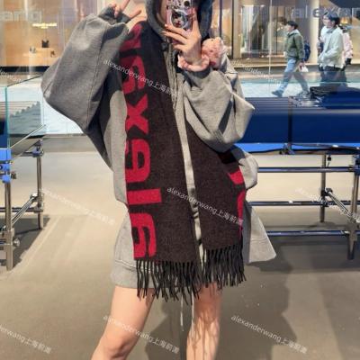 提花羊毛羊绒围巾