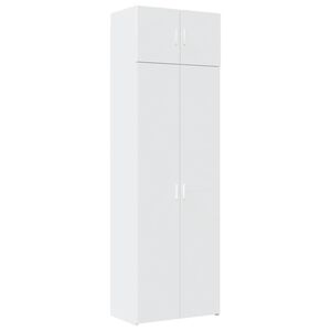 vidaXL 白色储物柜 70x42.5x225 cm 工程木