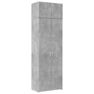 vidaXL 灰色储物柜 70x42.5x225cm 工程木