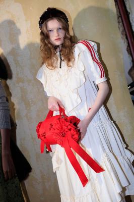 x Simone Rocha 荷叶边连衣裙