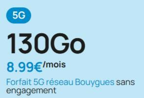 最便宜5G · YouPrice 9,99€ 130G